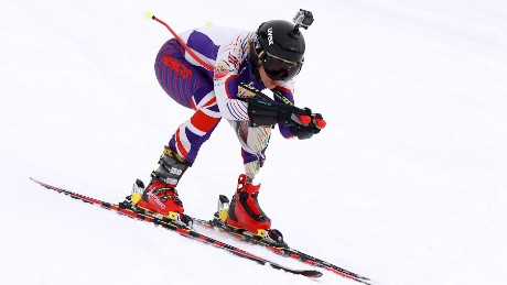 Heather Mills skiing