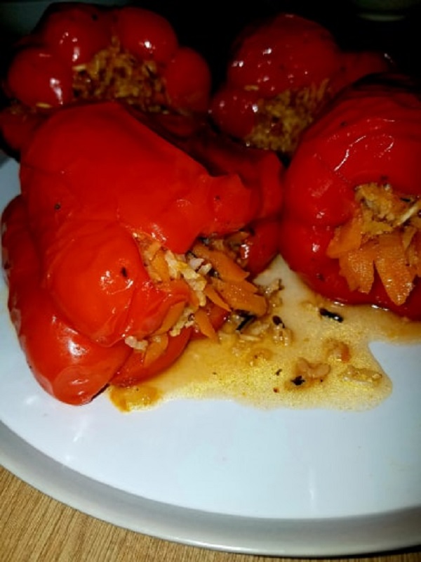 Rice Stuffed Baked Peppers