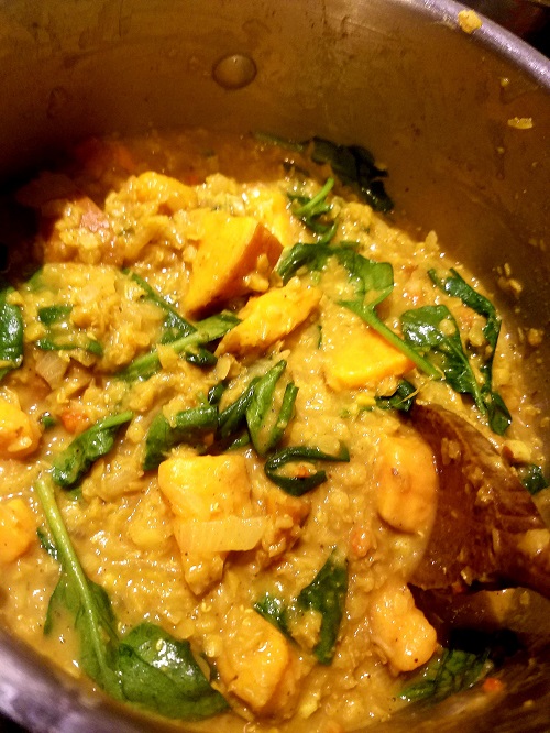 Warming Sweet Potato And Lentil Dhal