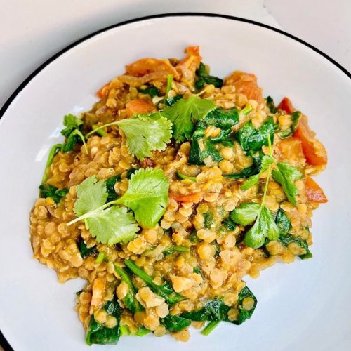 Easy Healthy Red Lentil And Spinach Curry