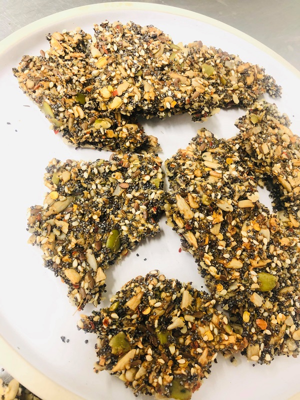 Super Healthy 5-Seed Crackers