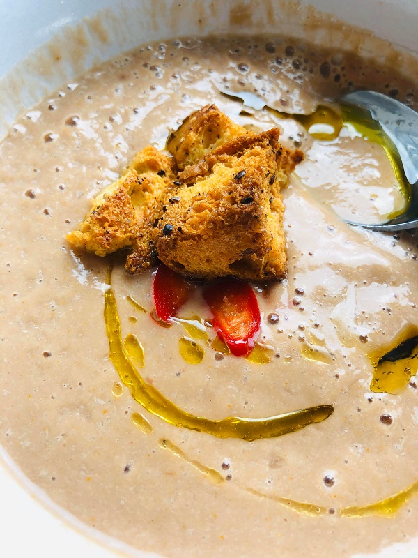 5-Minute Healthy Vegan Creamy Raw Mushroom Soup