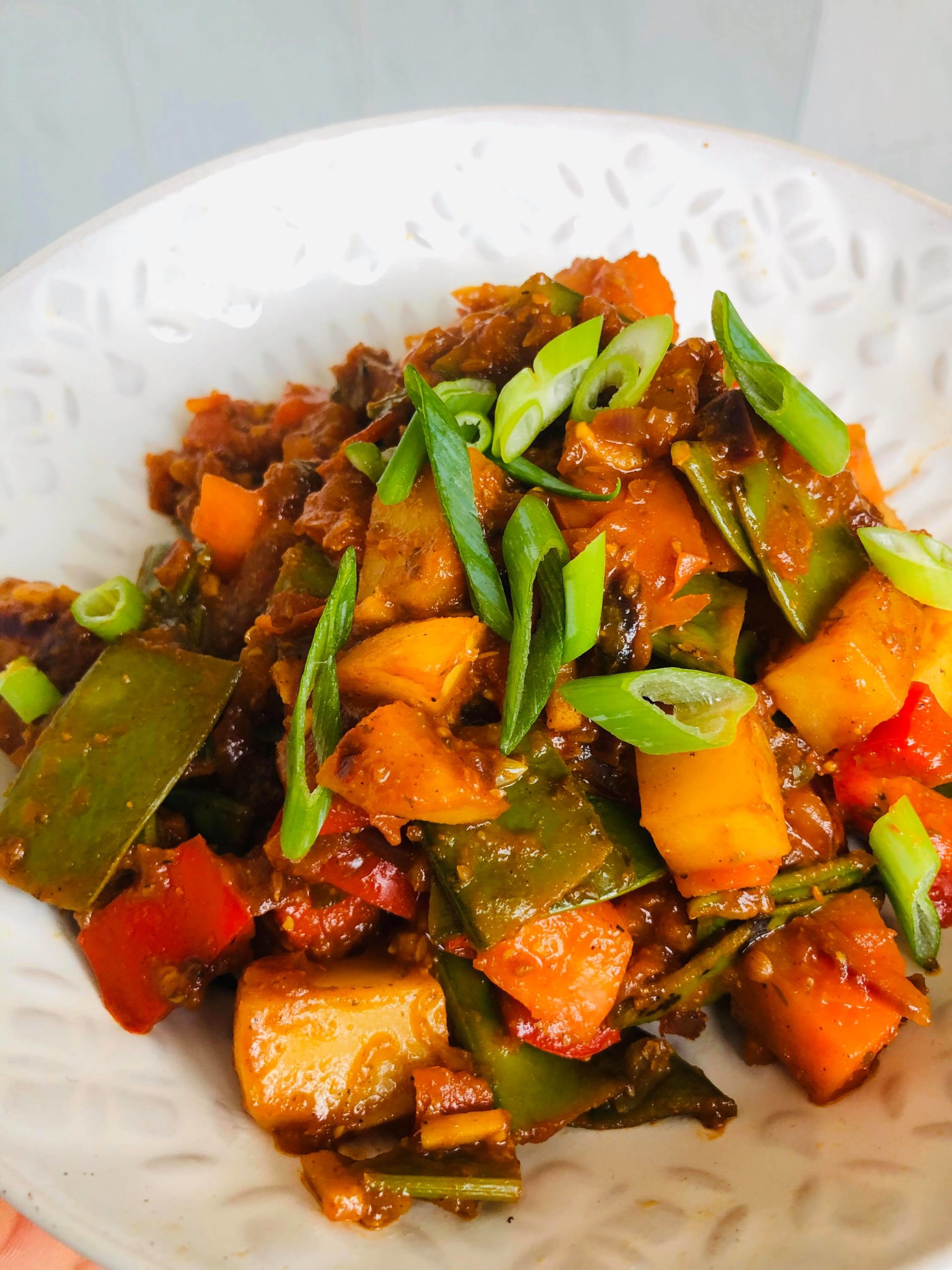 Easy Healthy Vegan Kadai Curry