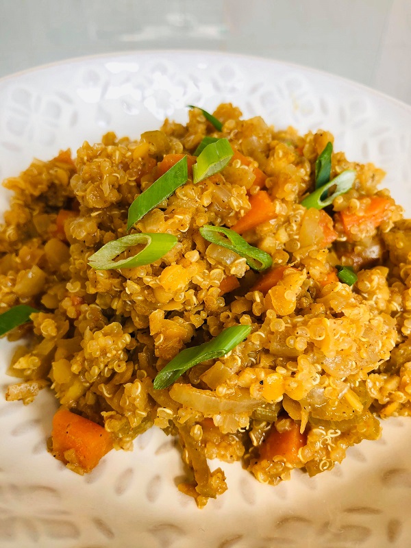 One-Pot Curried Quinoa Lentil Stew
