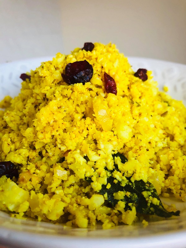 Easy Healthy Curried Cauliflower Rice