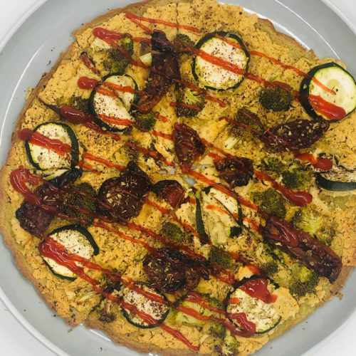 Super Easy Healthy Gluten-Free Vegan Broccoli Pizza