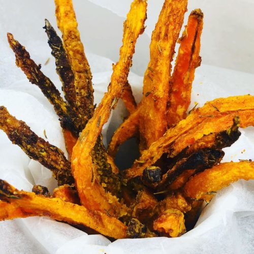 Easy Healthy Skinny Baked Carrot Fries