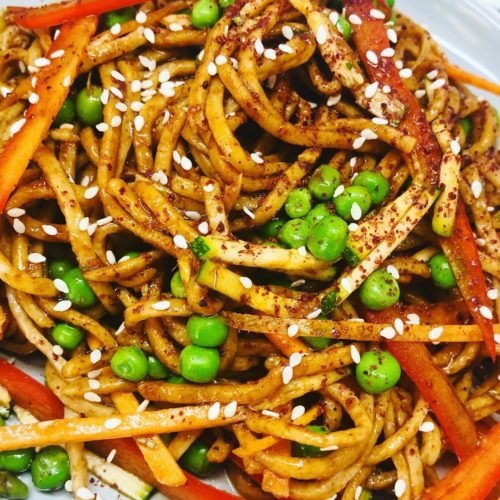 Easy Asian Spiced Noodles & Veg Salad