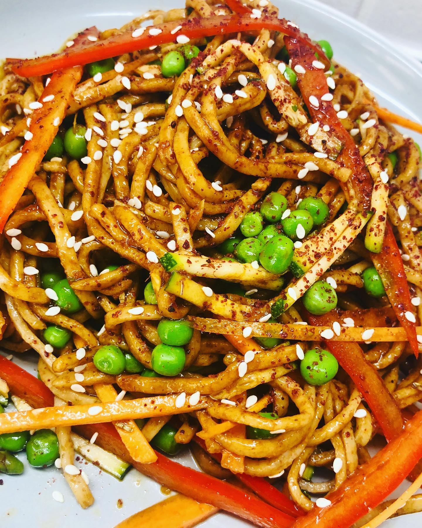 Easy Asian Spiced Noodles & Veg Salad