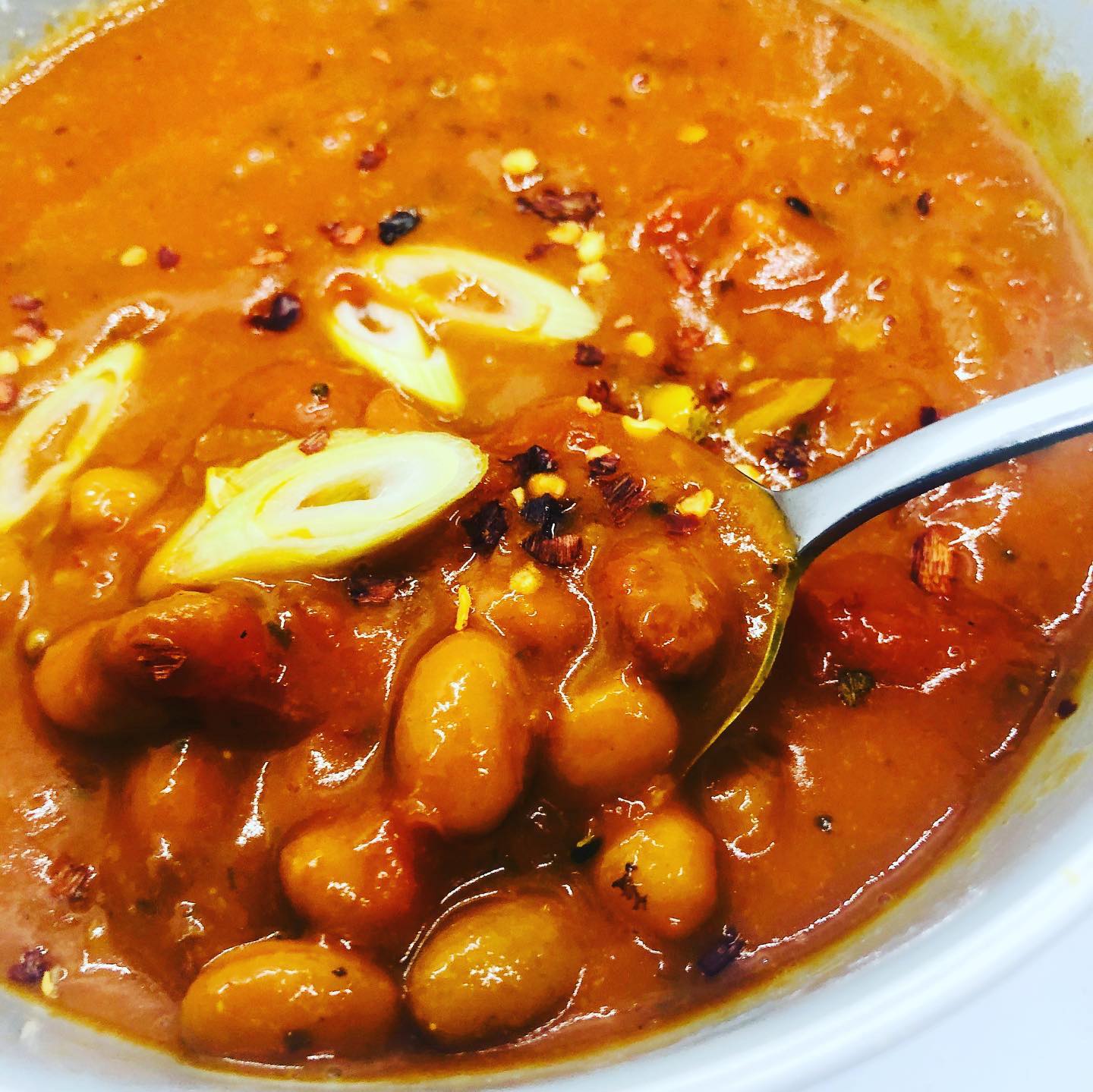Easy Curried Oil-Free Pinto Bean Soup