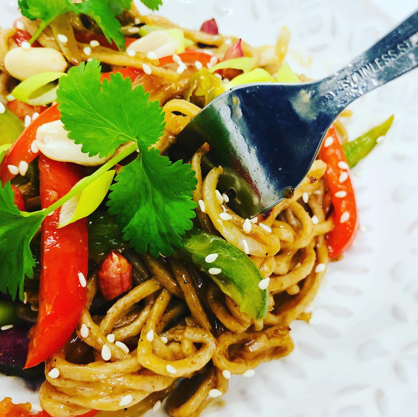 Easy Sweet & Sour Vegan Kung Pao Noodles