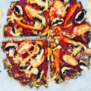 Gluten-Free Vegan Cauliflower Crusted Pizza