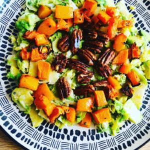 Easy Maple Butternut Pecan & Brussels Sprout Salad
