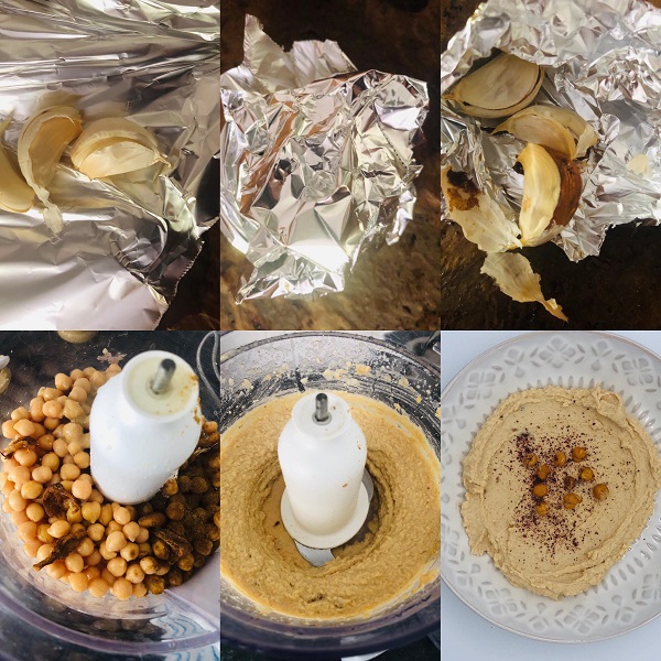 Easy Oil-Free Roasted Garlic Hummus