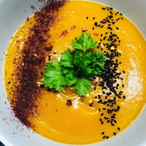 Easy Creamy Vegan Spiced Sweet Potato Soup