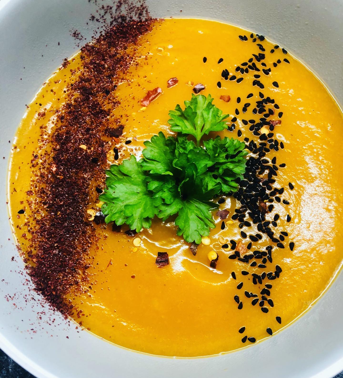 Easy Creamy Vegan Spiced Sweet Potato Soup