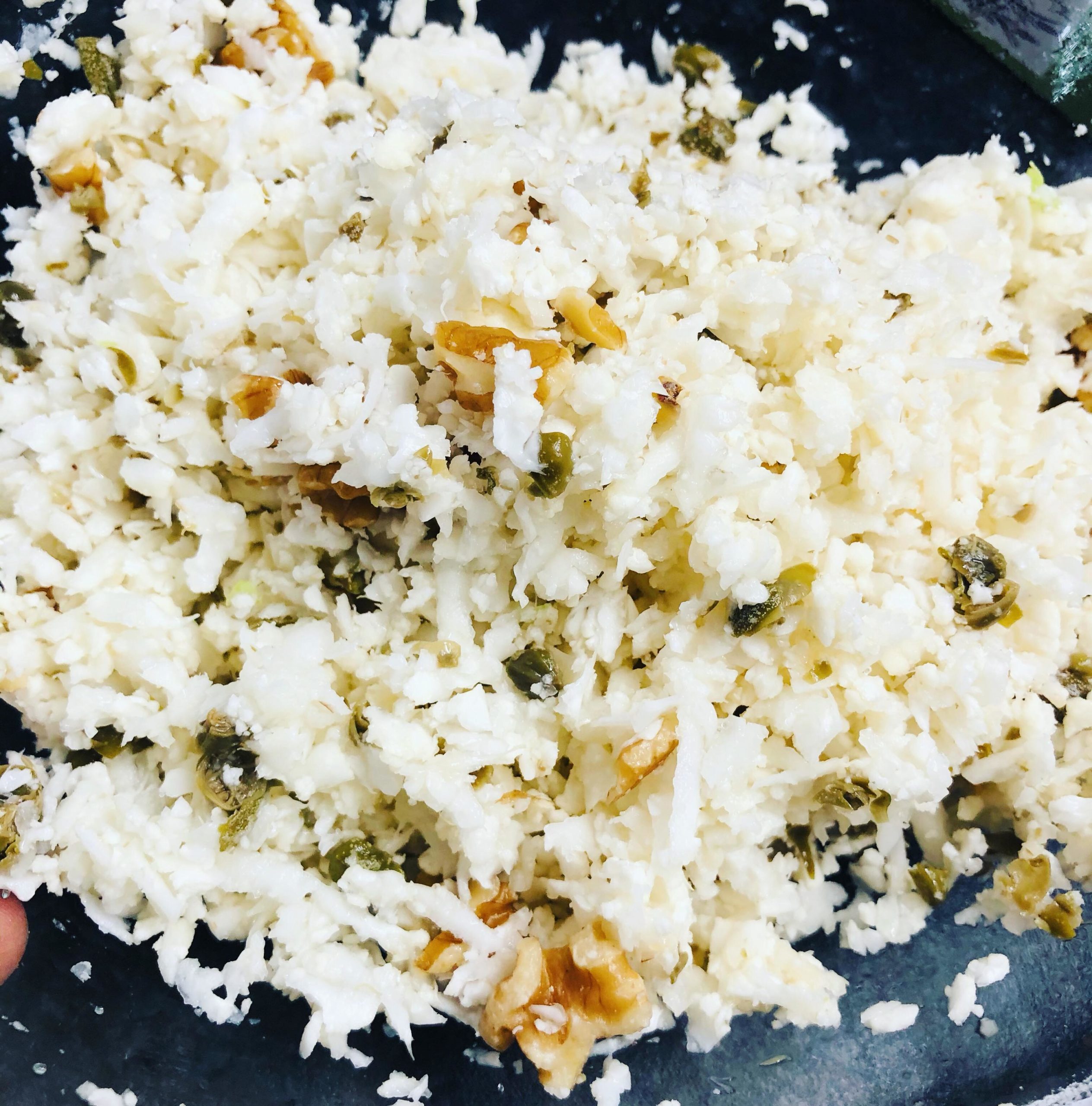 Raw Vegan Cauliflower & Walnut Rice