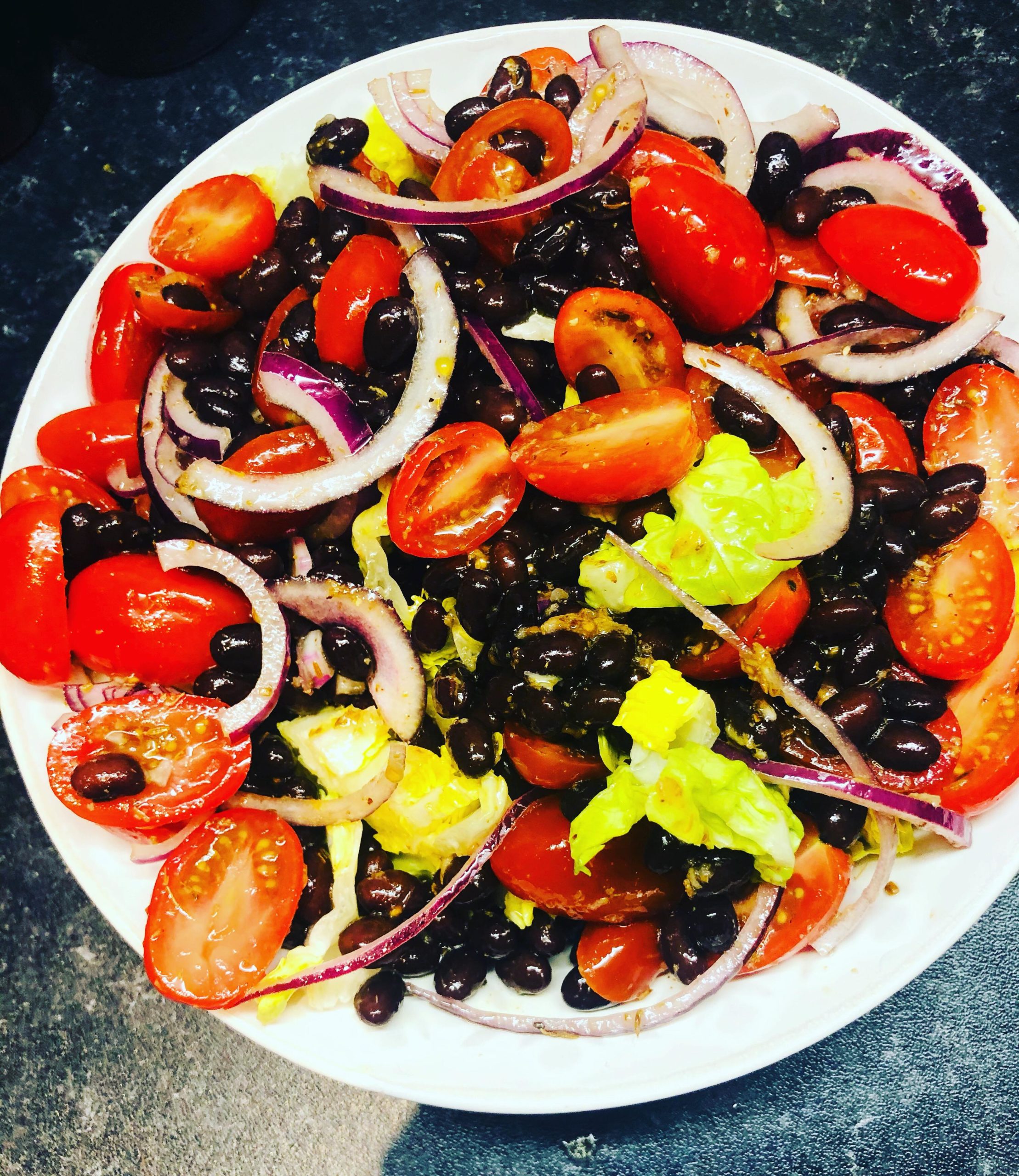 Tomato Black Bean Salad With Cumin Dressing