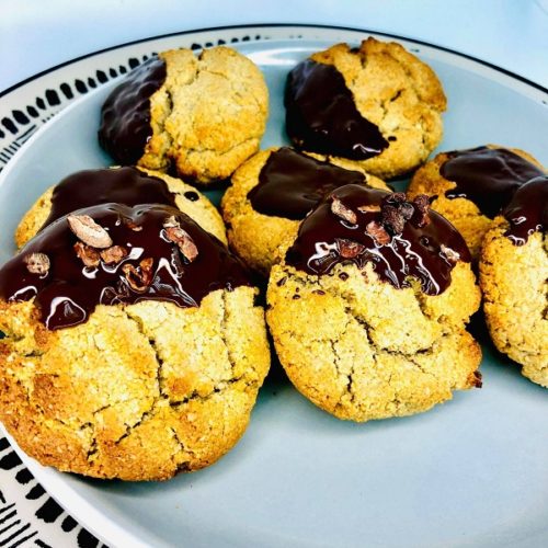 Vegan Maple Chocolate Cookies (GF Oil-Free) - Vegevega