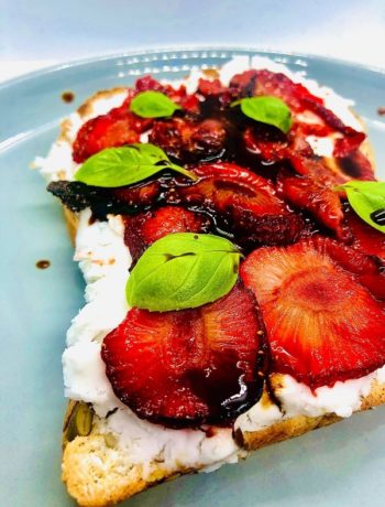 Vegan Whipped 'Feta' & Balsamic Vinegar Strawberries