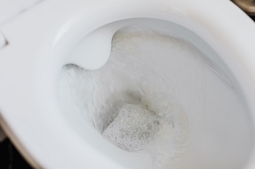 toilet being flushed
