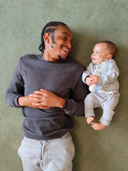father with a baby