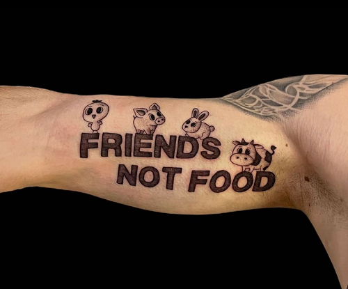 Friends Not Food Tattoo