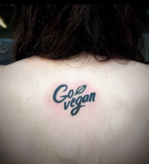 go vegan tattoo
