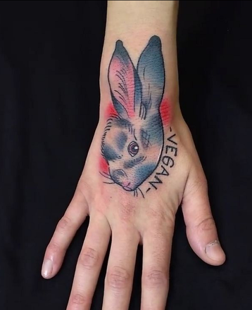 vegan bunny tattoo